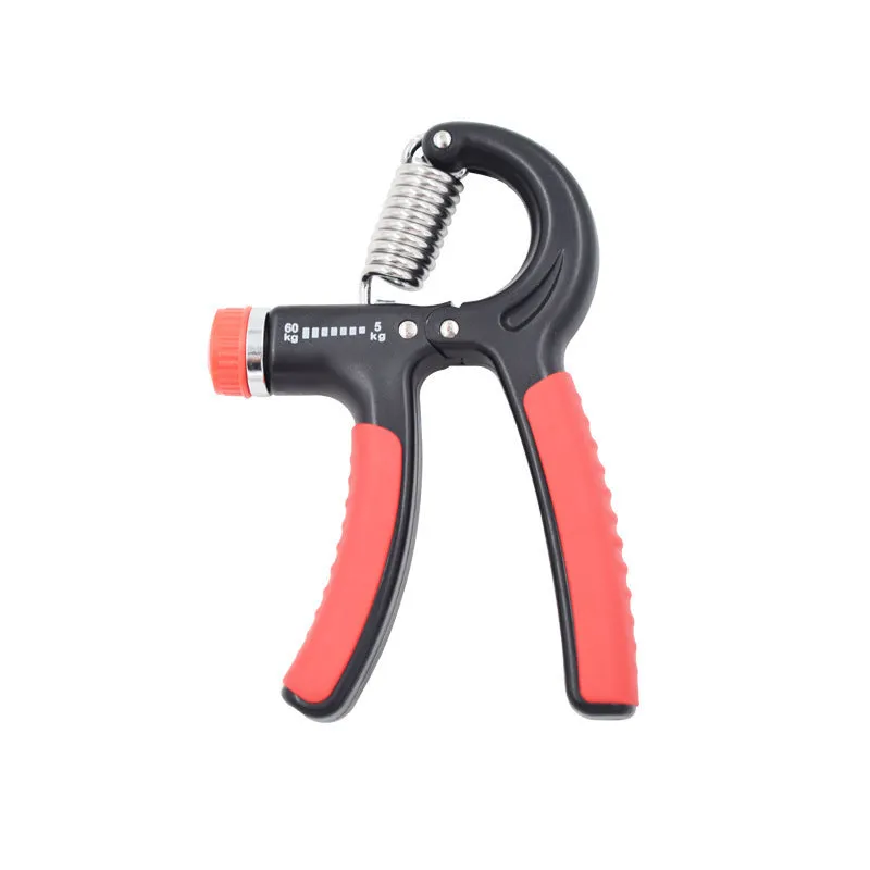 Adjustable hand-muscle developer spring grip in black for professional finger strength training