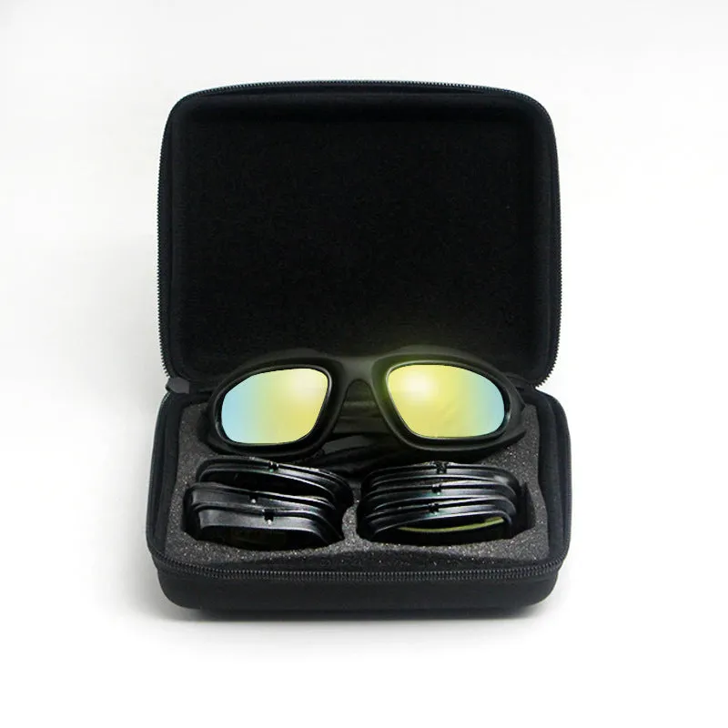 Polarised tactical sunglasses with full-rim PC frame for outdoor cycling and sports activities