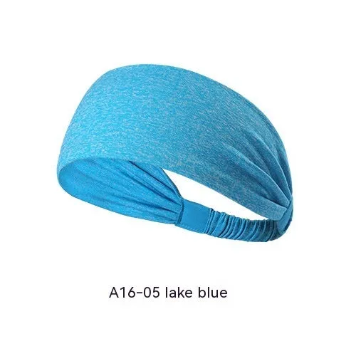 Quick-drying antiperspirant yoga hair band for women in striped red, made from polyester fiber