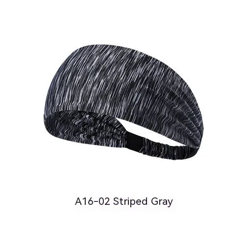 Quick-drying antiperspirant yoga hair band for women in striped red, made from polyester fiber