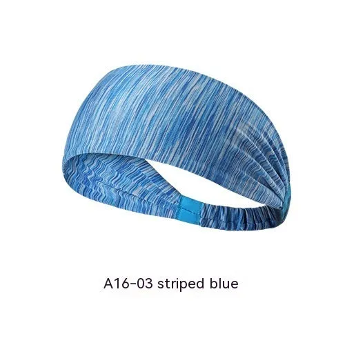 Quick-drying antiperspirant yoga hair band for women in striped red, made from polyester fiber