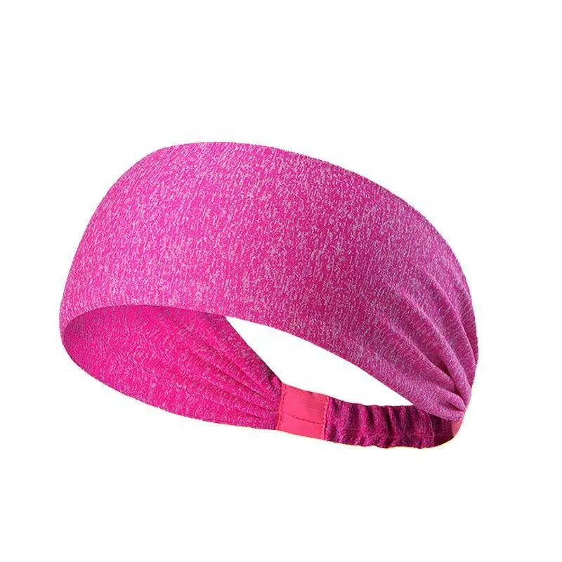 Quick-drying antiperspirant yoga hair band for women in striped red, made from polyester fiber