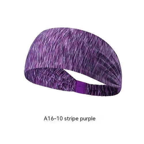Quick-drying antiperspirant yoga hair band for women in striped red, made from polyester fiber