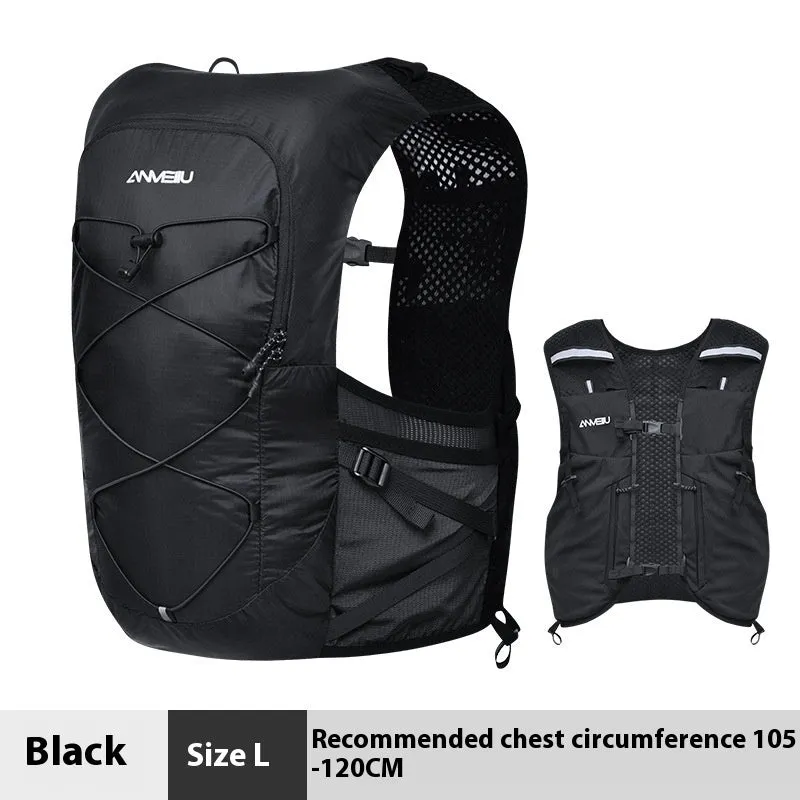 Outdoor cross-country climbing water bag package 5L nylon backpack in black size M without bladder