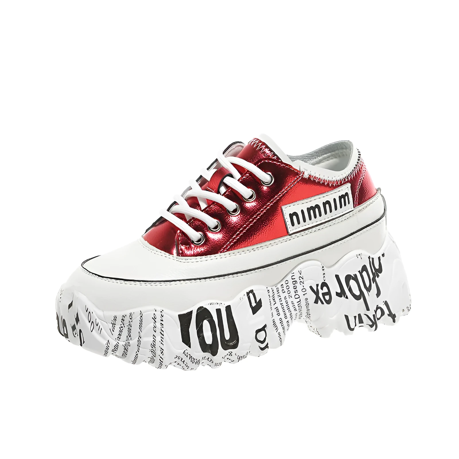 Trendy casual heightening sneakers in microfiber leather, solid colour black, newspaper trifle bottom outsole