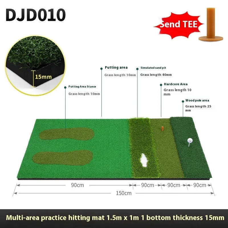 PGM multifunctional golf practice mat with plastic surface, available in 1x1.5m or 1.2x1.5m sizes