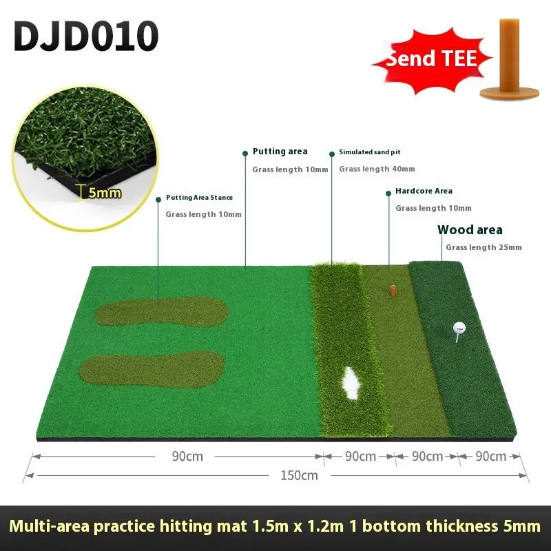 PGM multifunctional golf practice mat with plastic surface, available in 1x1.5m or 1.2x1.5m sizes