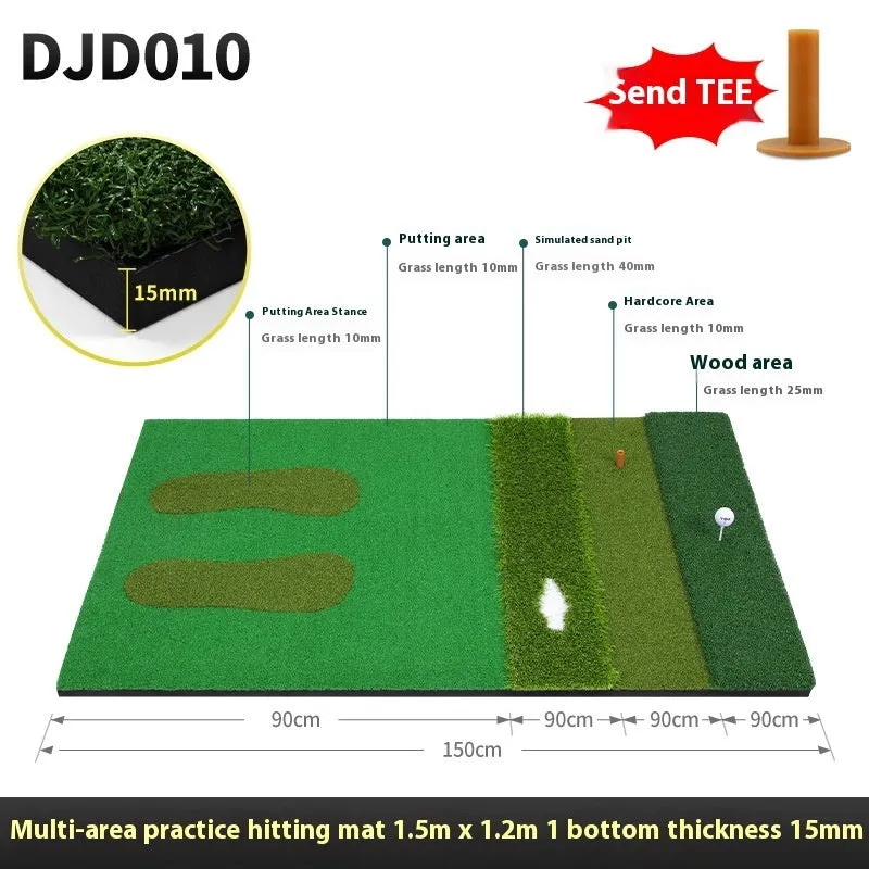 PGM multifunctional golf practice mat with plastic surface, available in 1x1.5m or 1.2x1.5m sizes