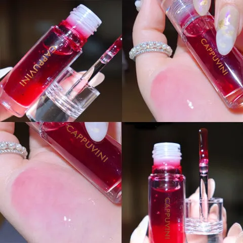 Water light transparent lip gloss in 5 shades with non-sticky moisturising formula