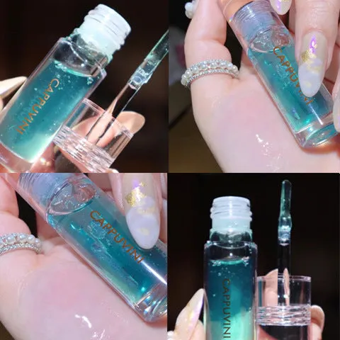 Water light transparent lip gloss in 5 shades with non-sticky moisturising formula