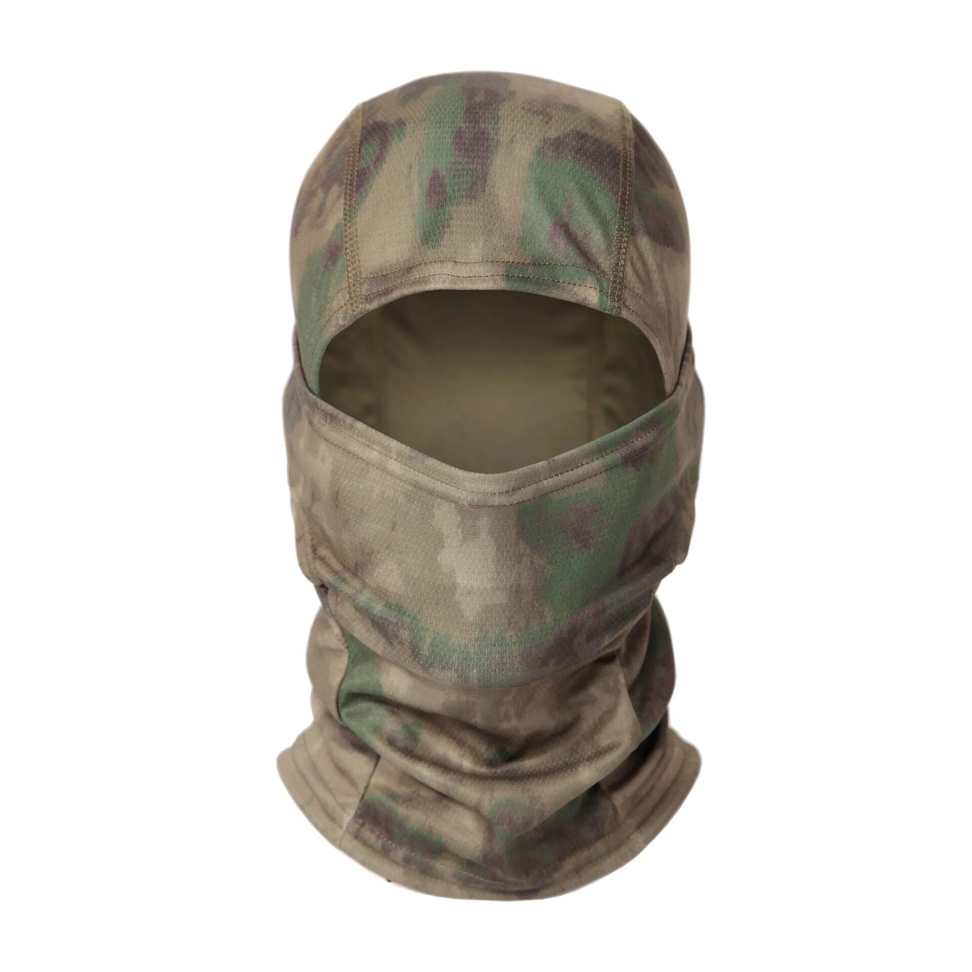 Tactical camouflage balaclava full face scarf mask in spandex/lycra with moisture wicking headband, multiple patterns available