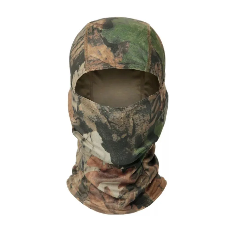 Tactical camouflage balaclava full face scarf mask in spandex/lycra with moisture wicking headband, multiple patterns available