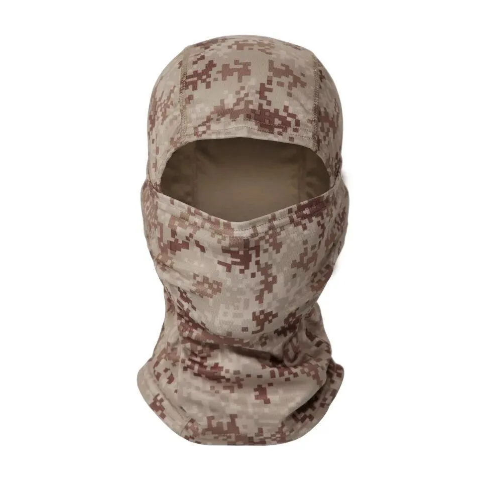 Tactical camouflage balaclava full face scarf mask in spandex/lycra with moisture wicking headband, multiple patterns available