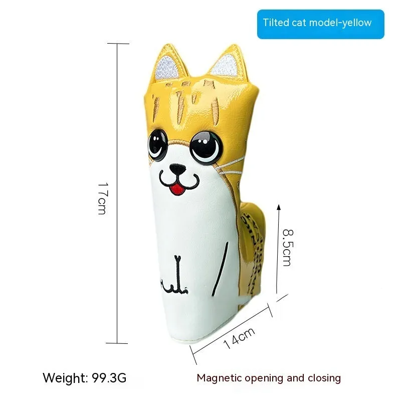 Golf putter protective sleeve in various designs including clover, animal and novelty patterns