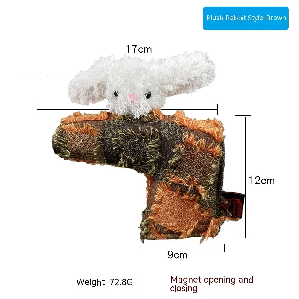 Golf putter protective sleeve in various designs including clover, animal and novelty patterns