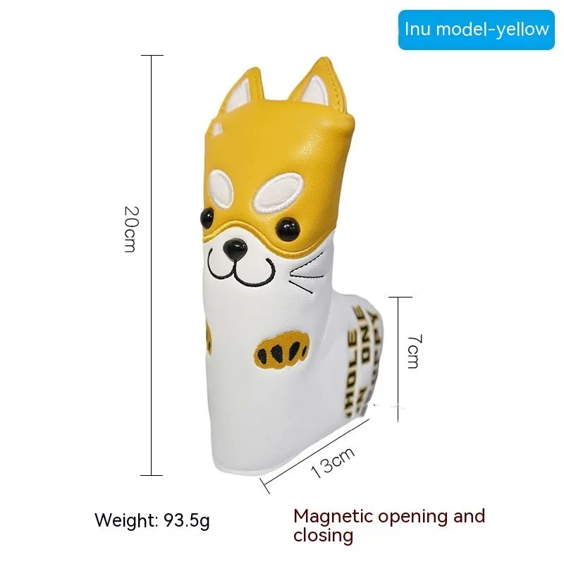 Golf putter protective sleeve in various designs including clover, animal and novelty patterns
