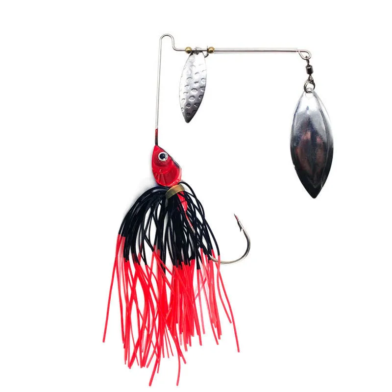 Composite sequin sea fishing lure with tassel beard in blue and white colour, 17g weight