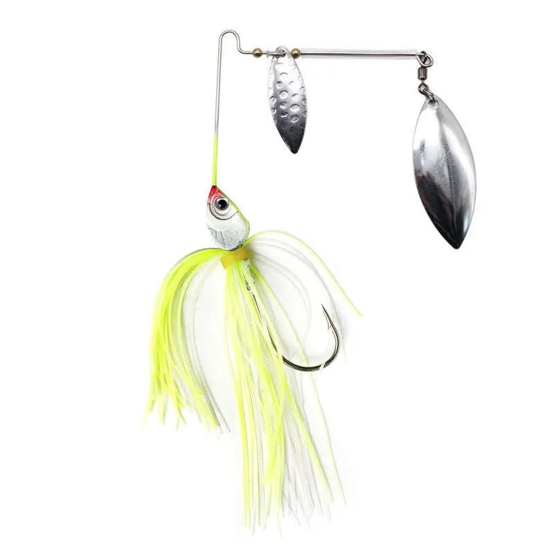 Composite sequin sea fishing lure with tassel beard in blue and white colour, 17g weight