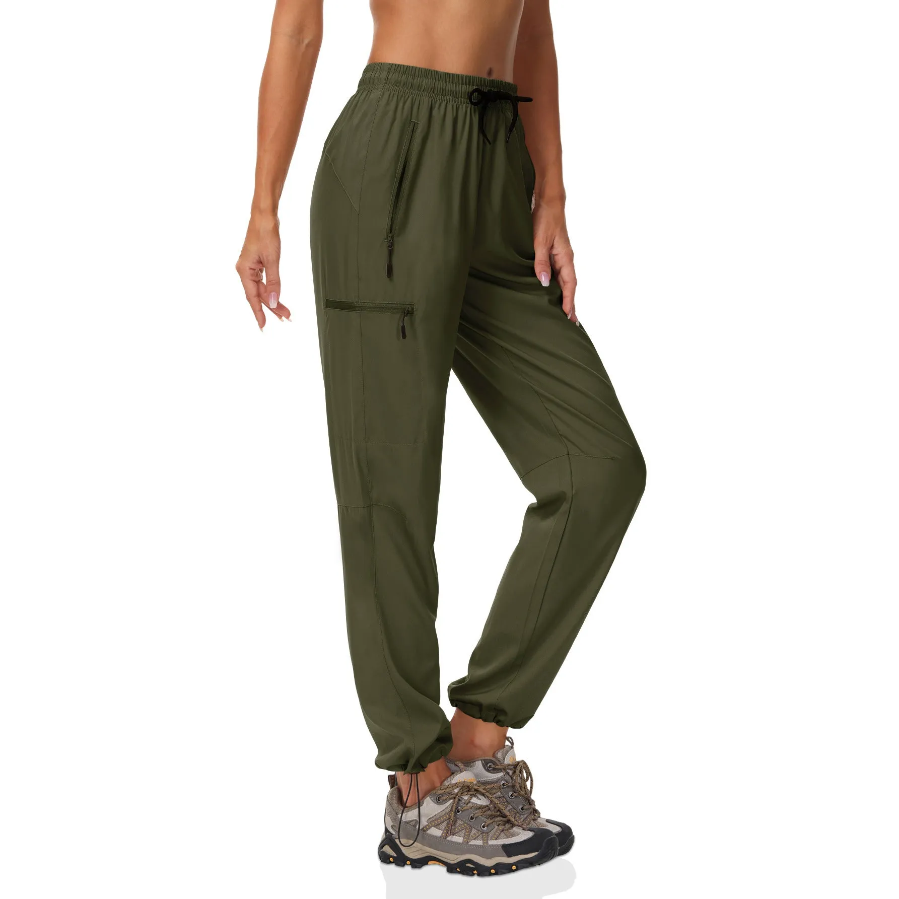 Women's quick-dry thin summer outdoor hiking pants solid colour chemical fibre blend