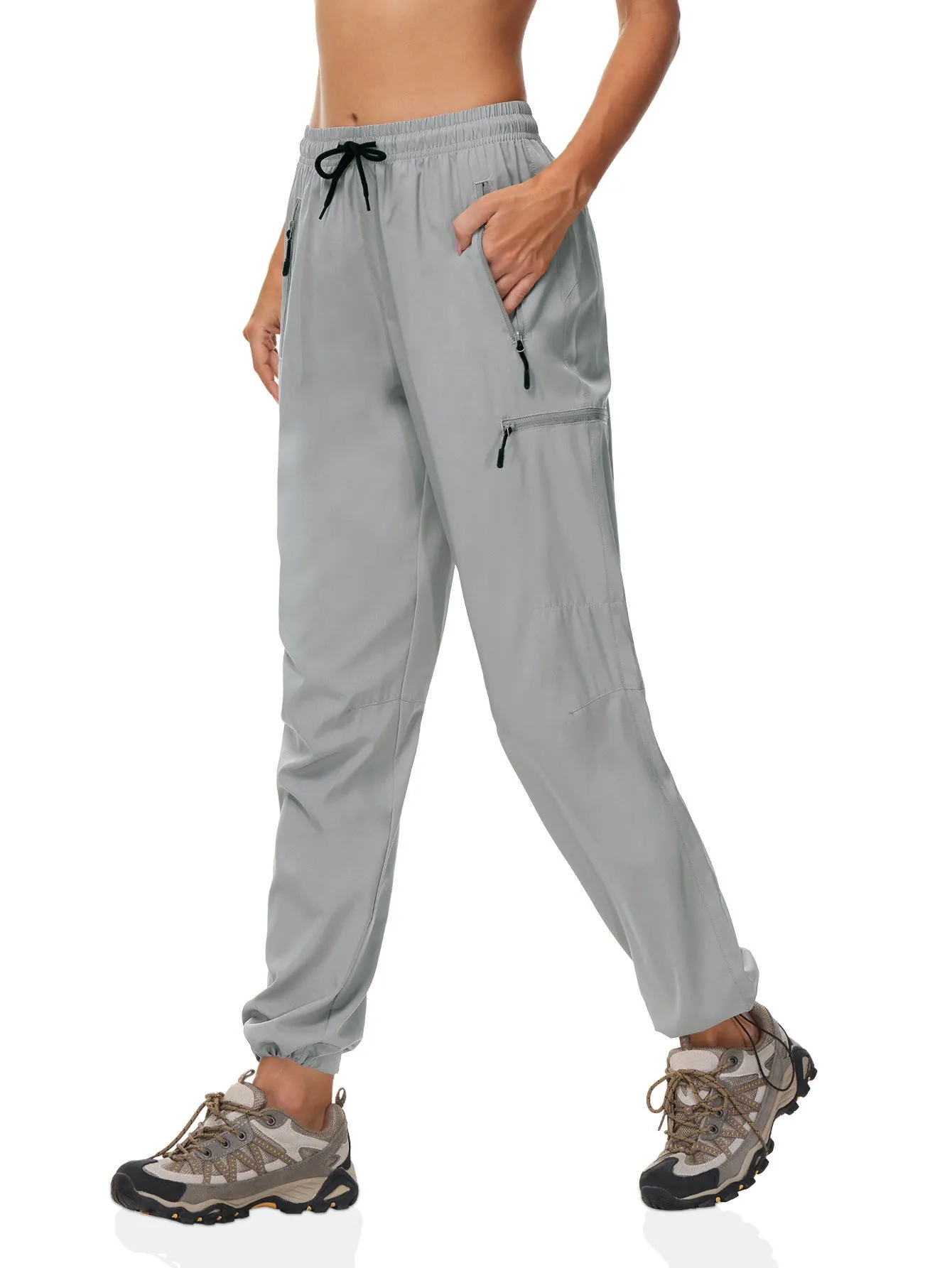 Women's quick-dry thin summer outdoor hiking pants solid colour chemical fibre blend