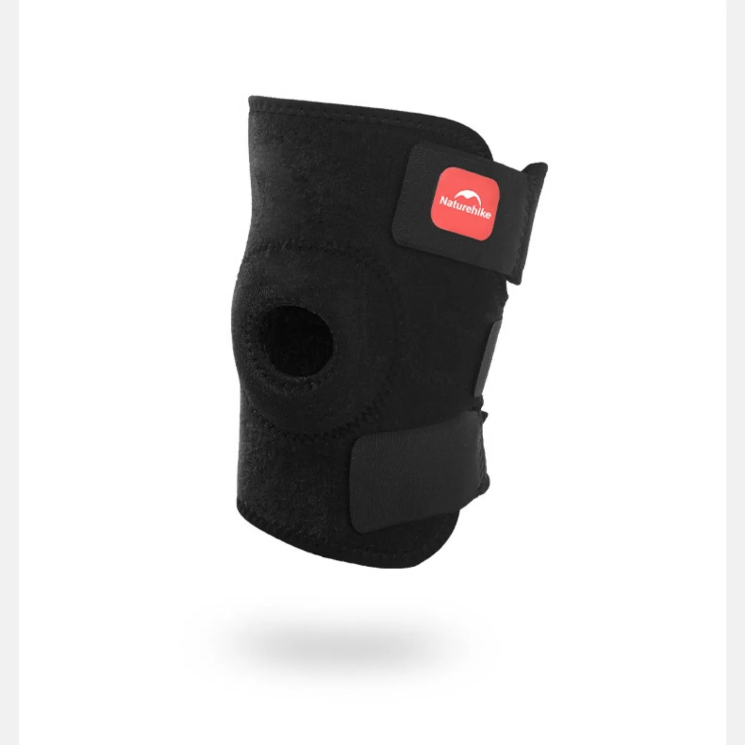 Outdoor hiking climbing knee pad in black, free size, unisex, expanded to 44.5x22.5cm