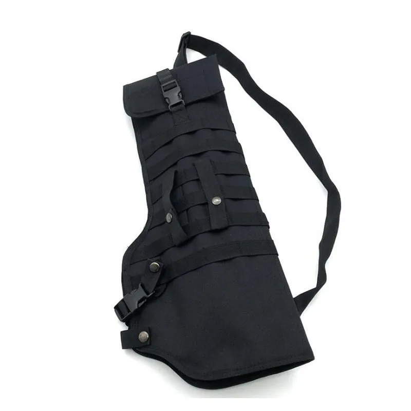 Tactical single shoulder hunting knife bag in Oxford cloth with shoulder strap, 72x25x3cm, green colour