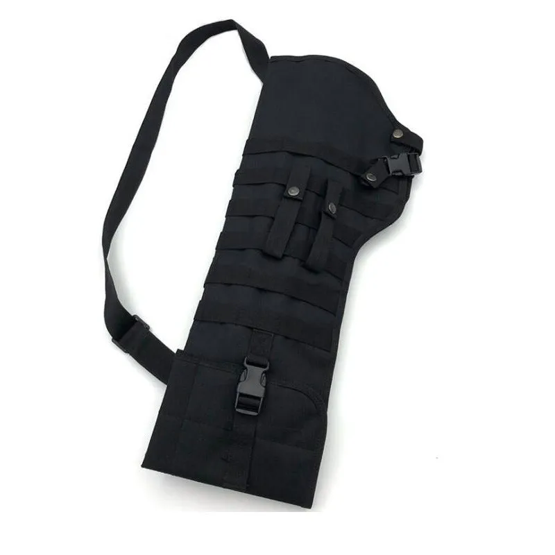 Tactical single shoulder hunting knife bag in Oxford cloth with shoulder strap, 72x25x3cm, green colour