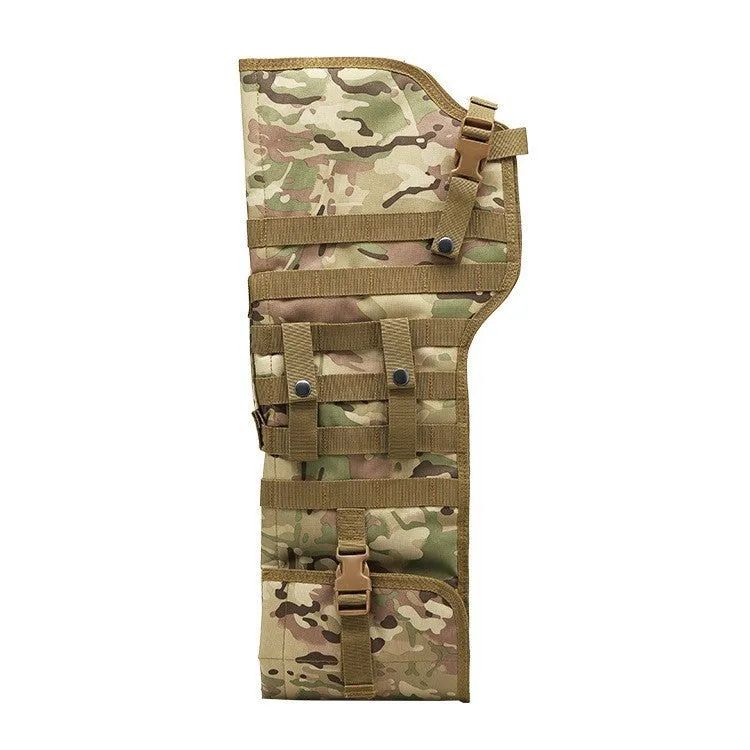 Tactical single shoulder hunting knife bag in Oxford cloth with shoulder strap, 72x25x3cm, green colour