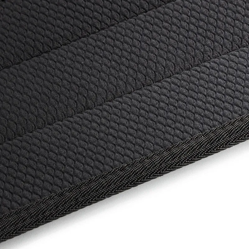 Black neoprene hip training fitness booster stripe band 70 x 14cm on grey background