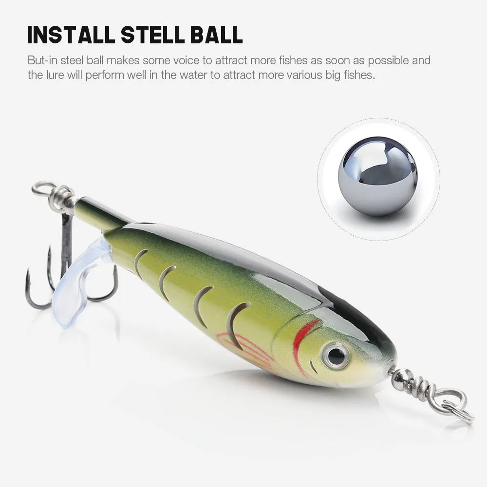 7.5cm road fishing bait lure with soft plastic construction showing colour pattern options