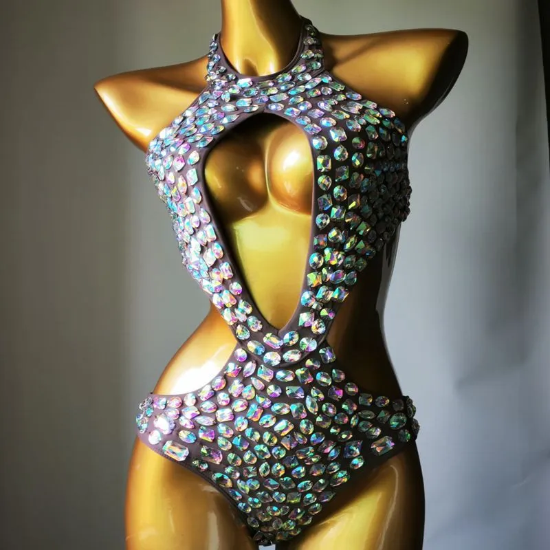 Women's one-piece mesh diamond swimsuit in nylon with polyester lining available in multiple colours