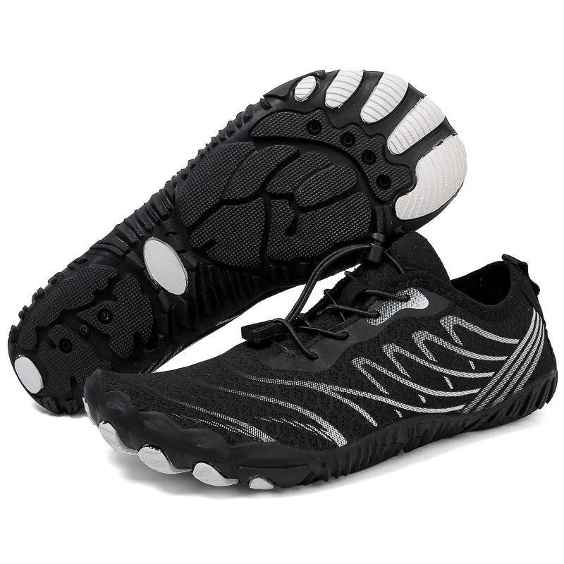Quick-drying breathable wading shoes with mesh upper and non-slip rubber sole for outdoor fishing and climbing