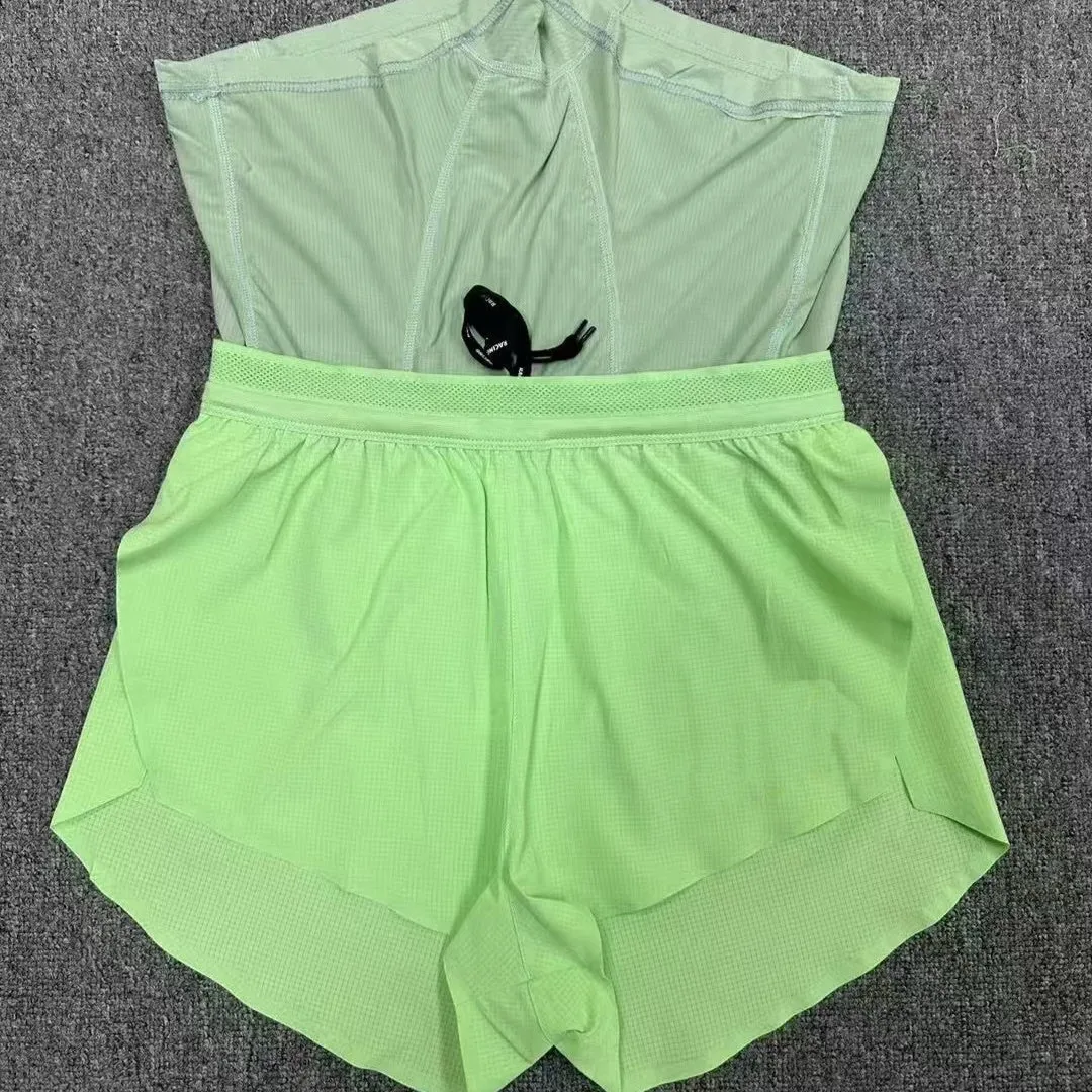 Pocket marathon running shorts with breathable lining in black, side view showing pockets and mid waist fit