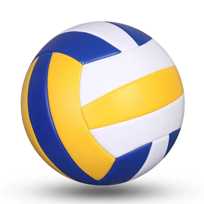 Machine seam PVC volleyball No 5 in black and white for senior high school entrance exam indoor training
