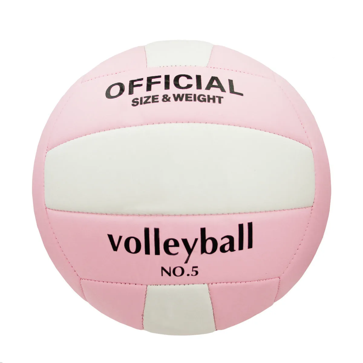 Machine seam PVC volleyball No 5 in black and white for senior high school entrance exam indoor training