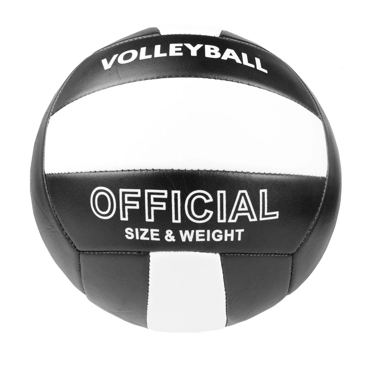 Machine seam PVC volleyball No 5 in black and white for senior high school entrance exam indoor training
