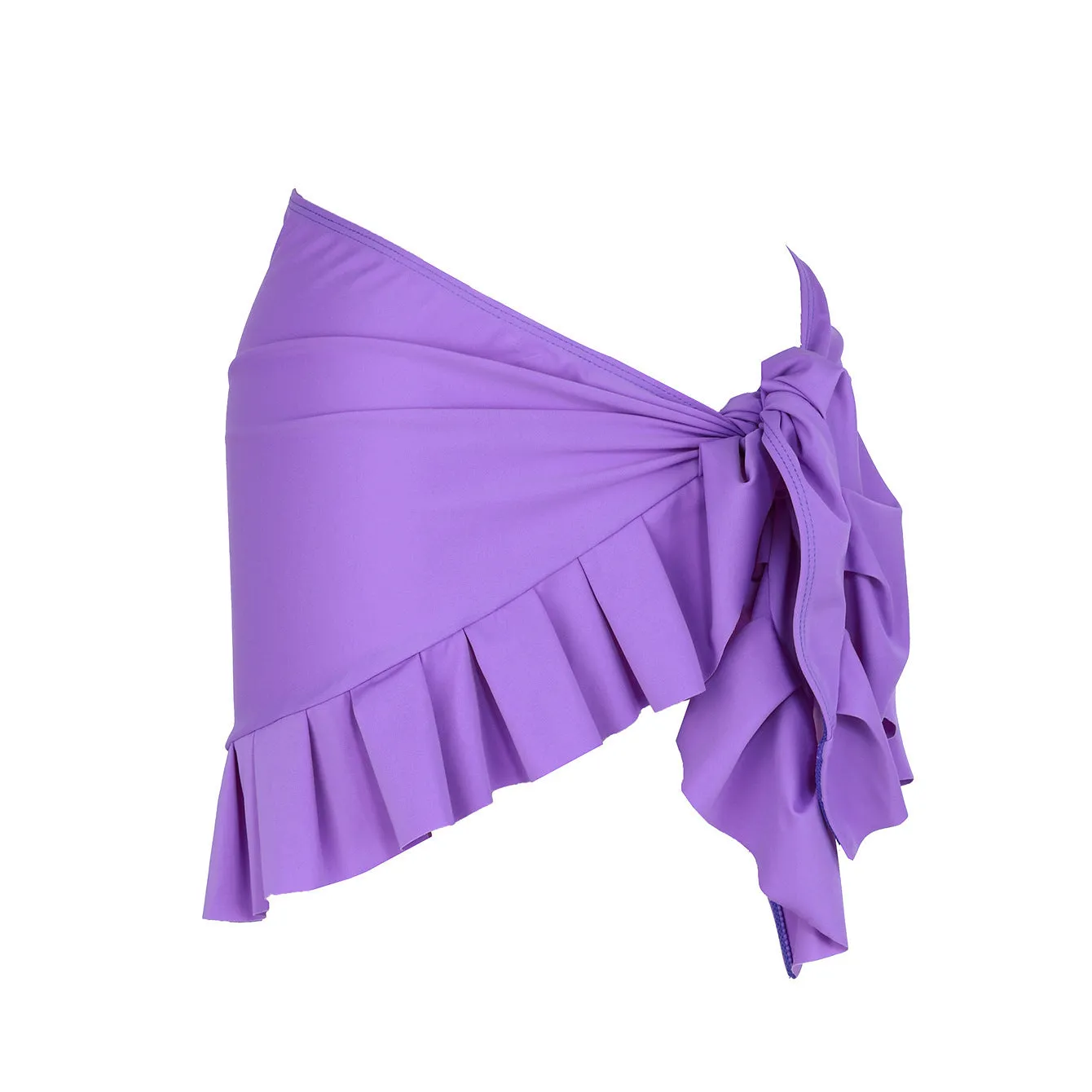 Women's single-shoulder suspender tube top high-waist one-piece swimsuit in solid colour