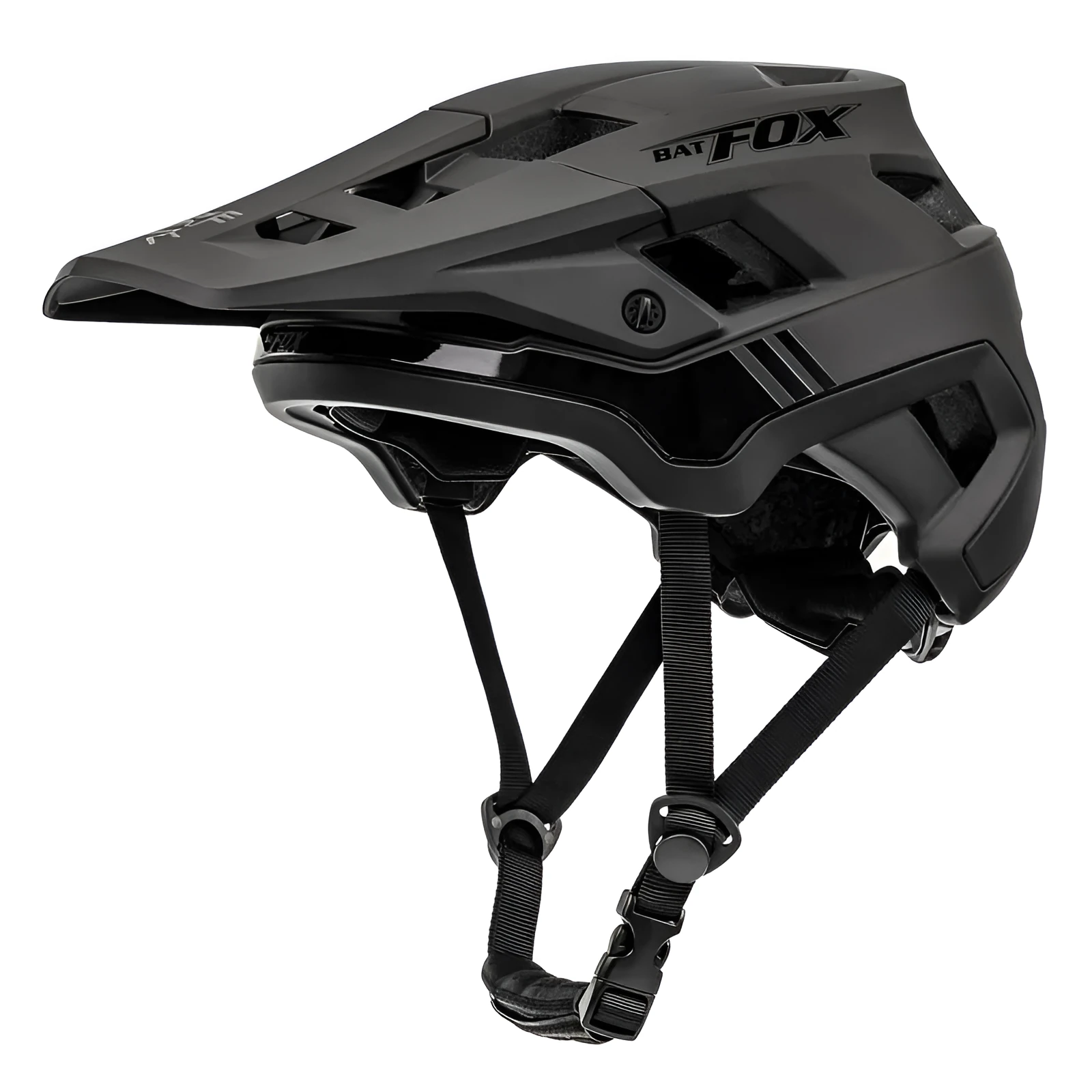 Mountain bike cross-country skateboarding helmet in black with PC EPS construction