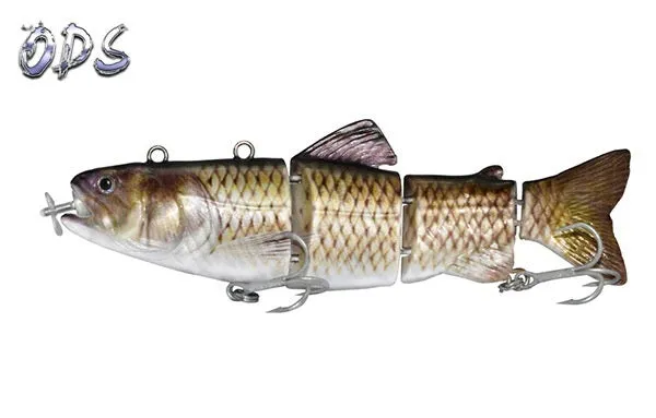 Set of iron link propeller electronic fishing baits in 90mm and 130mm sizes with multiple colour finishes