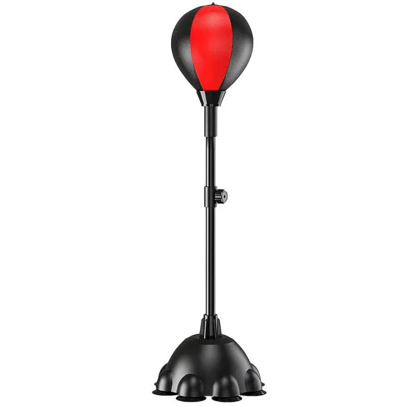 Vertical adjustable boxing fitness equipment with plastic body 2.7kg in black red colour