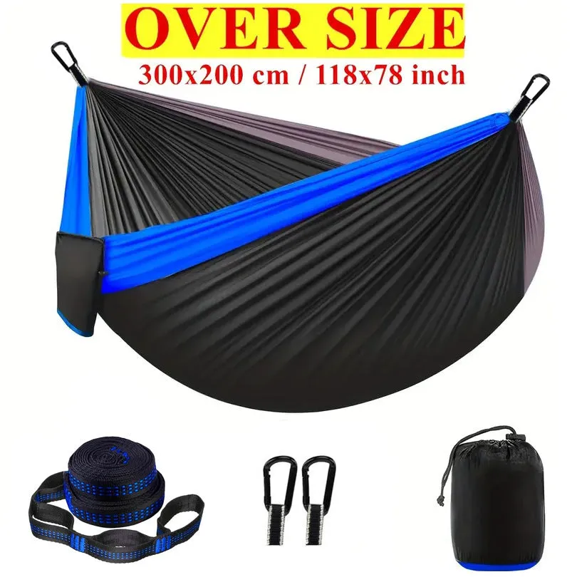 Parachute nylon hammock glider 300x200cm with tether and metal buckles in outdoor setting
