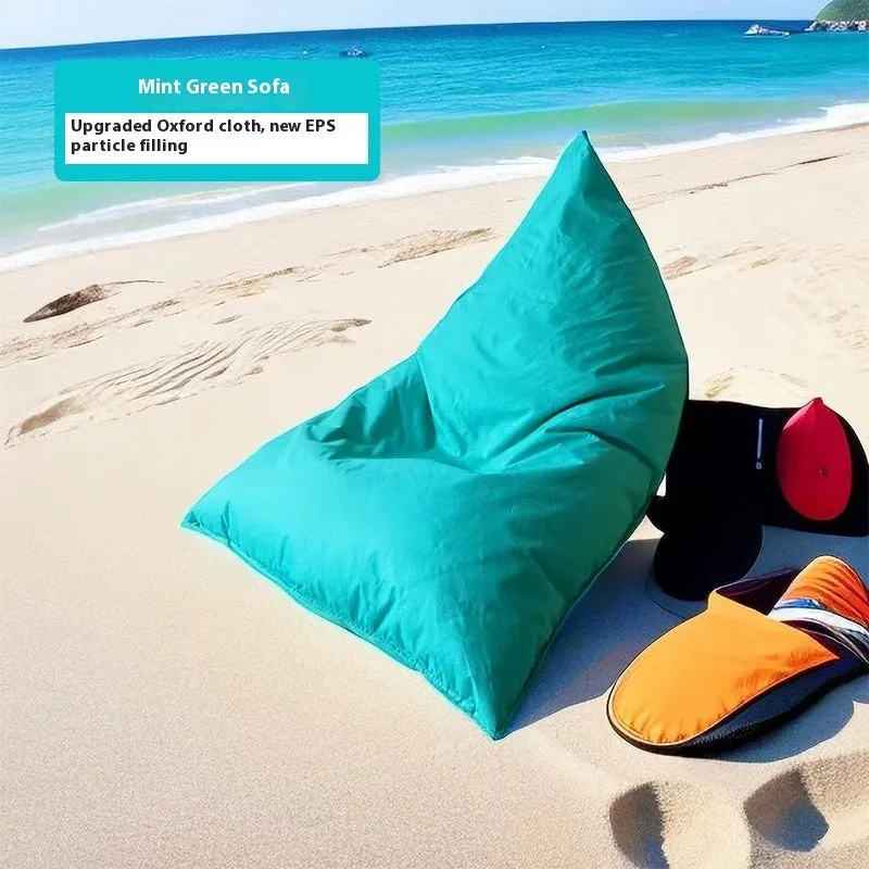 Outdoor Oxford cloth waterproof lazy sofa tatami style single seat 150x100x100cm in mint green
