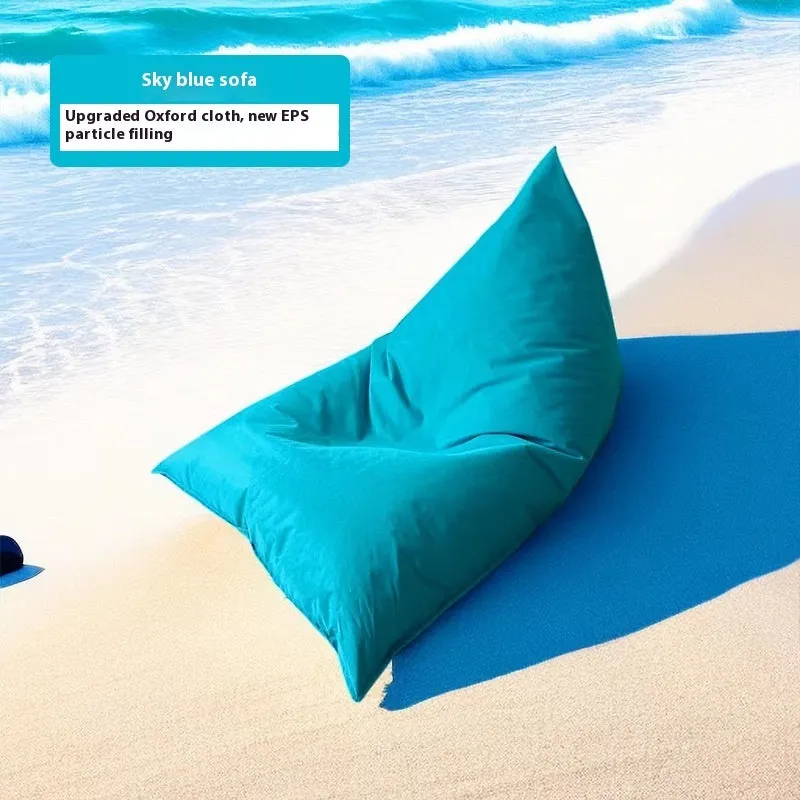 Outdoor Oxford cloth waterproof lazy sofa tatami style single seat 150x100x100cm in mint green