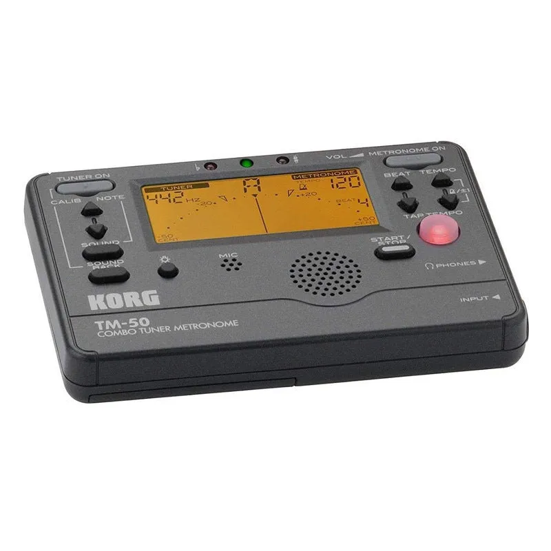 TM-60 black and white electronic metronome with tuner for piano and guitar