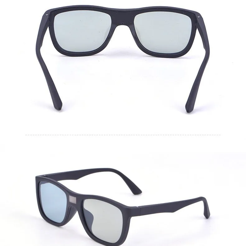 Driving and biking polarised sunglasses with black classic frame for sun protection