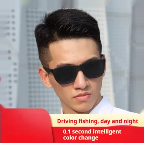 Driving and biking polarised sunglasses with black classic frame for sun protection