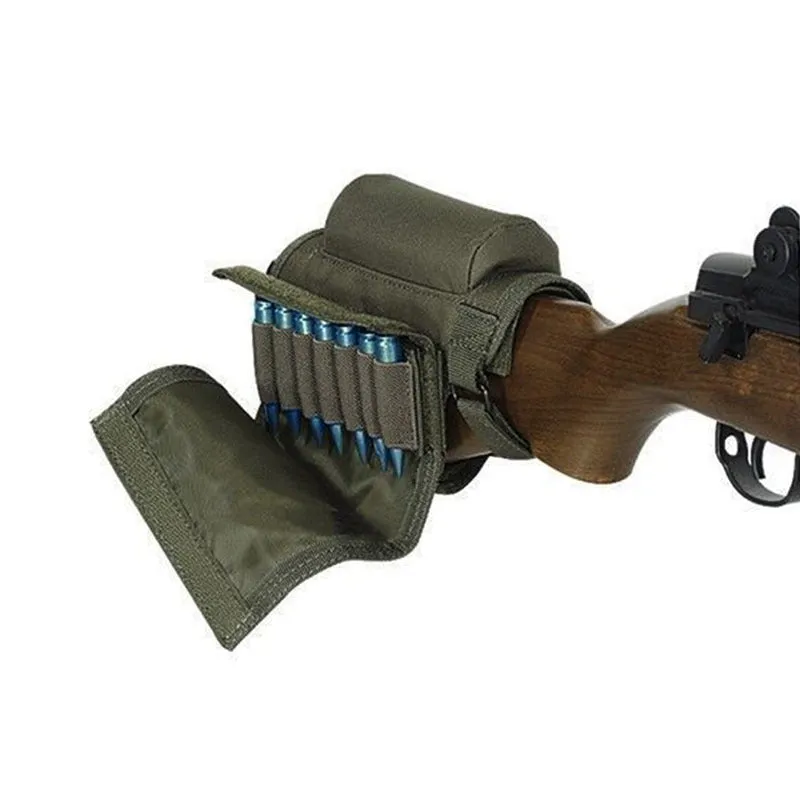 Tactical Crown ambidextrous nylon cheek rest with ammunition carrier for .308 .300 Winmag in black