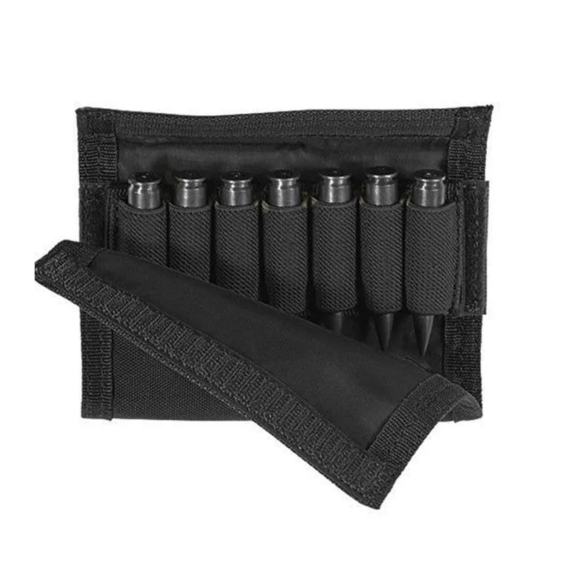 Tactical Crown ambidextrous nylon cheek rest with ammunition carrier for .308 .300 Winmag in black