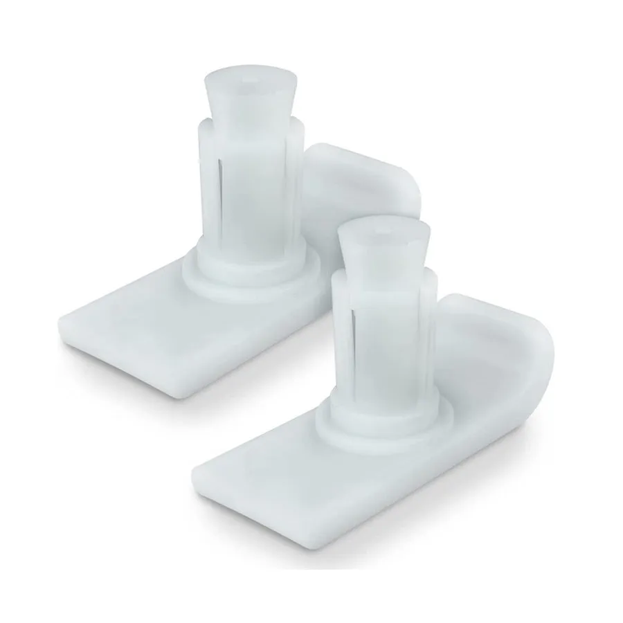 White POM walker sled foot mat glide plate pair for universal accessories