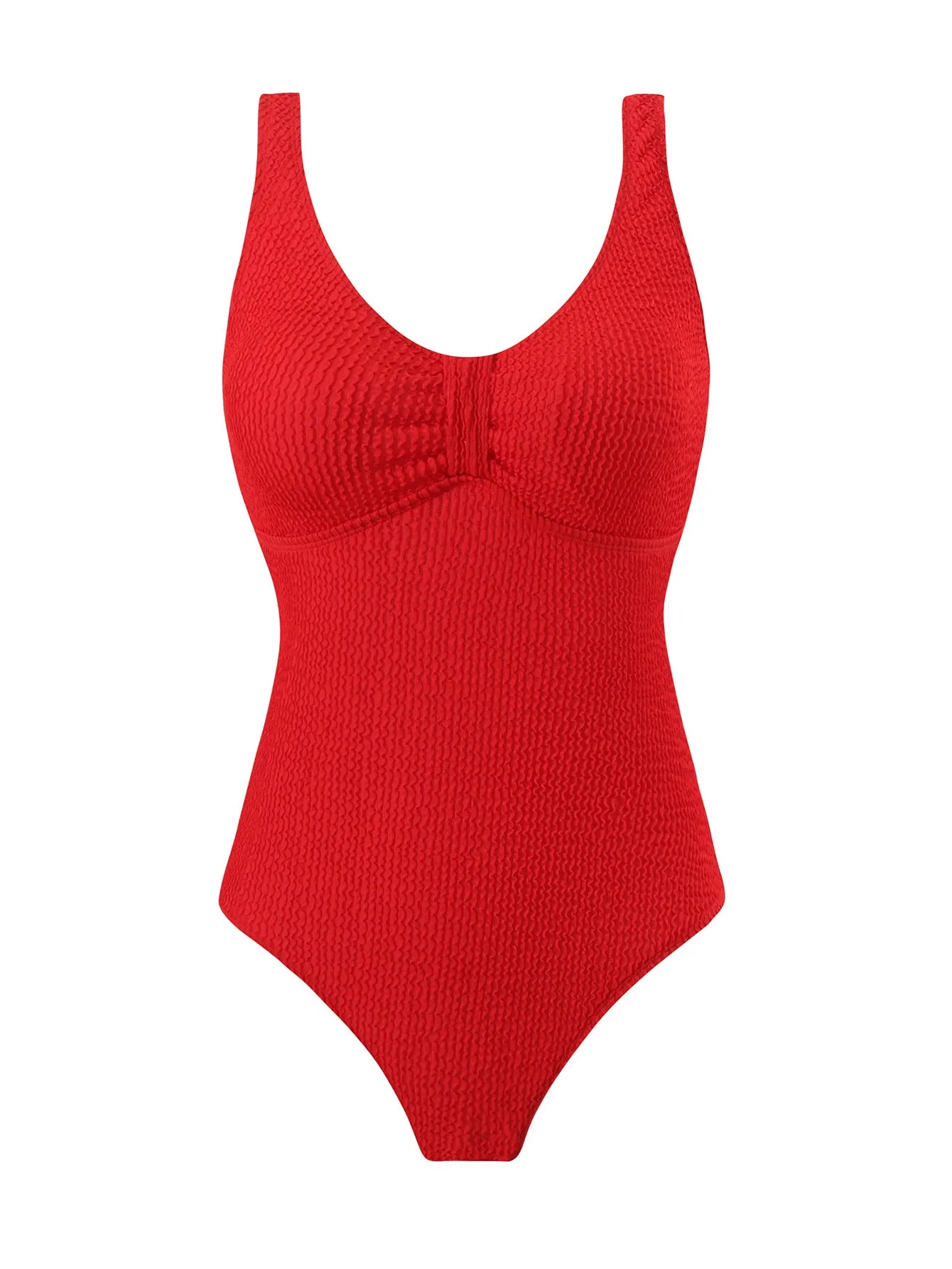 Women's one-piece belly cover swimsuit in polyester, sleeveless bikini style, available in multiple colours
